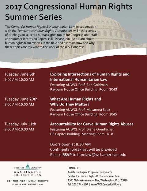 2017 Congressional Human Rights Summer Series